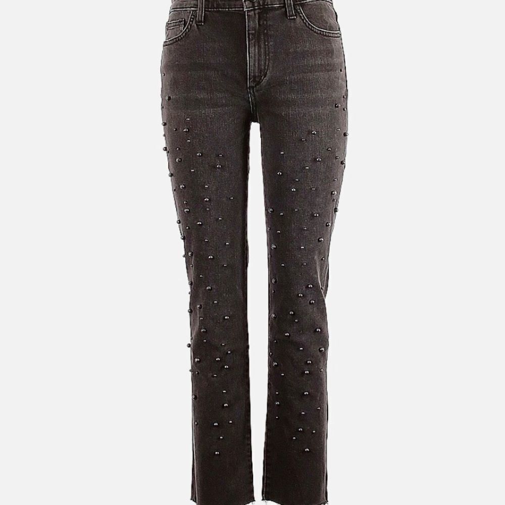 JOE’S The Smith, faux pearls highrise straight leg NWT size 30